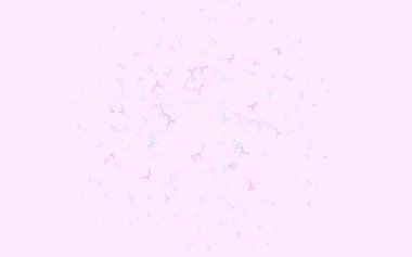 Açık Pembe, yapay zeka ağlı Mavi vektör deseni. Soyut şablondaki yapay zeka şekilleriyle parlayan illüstrasyon. Zeka ve yenilik reklamları için şablon.