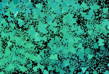 Rastgele şekilli koyu yeşil vektör deseni. Renkli rastgele şekillerle modern soyut illüstrasyon. Web siteniz için basit tasarım.