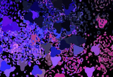 Koyu pembe, kaotik şekilli mavi vektör şablonu. Soyut gradyan şekilli basit renkli çizimler. İşiniz için en iyi akıllı tasarım.