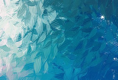 Kaotik şekilli açık mavi vektör şablonu. Renkli rastgele şekillerle modern soyut illüstrasyon. Bir cep telefonu için arka plan.