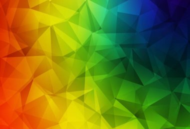 Karanlık çokrenkli vektör düşük polimer arkaplan. Çokgen biçiminde, gradyan ile renkli çizimler. Broşürünüz için yepyeni bir tasarım..