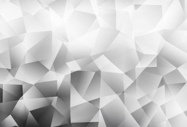Light Gray vektörü soyut çokgen arkaplan. Üçgenli parlak renkli çizimler. Web siteniz için yeni bir doku.