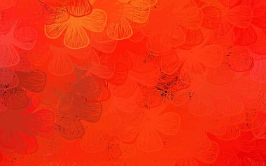 Koyu kırmızı vektör ağaçlar ve dallarla karalama yapıyor. Çiçeklerle karalama tarzında renkli çizimler. Web sitesi yöneticileri ve tasarımları için desen.