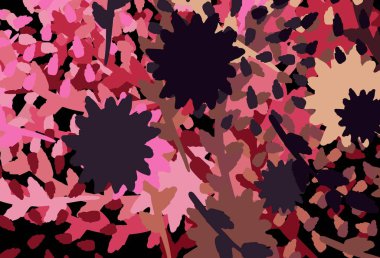 Açık kırmızı, soyut şekilli sarı vektör dokusu. Renkli rastgele şekillerle modern soyut illüstrasyon. İşiniz için en iyi akıllı tasarım.