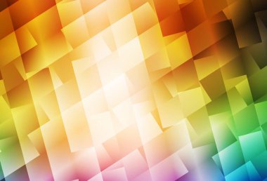 Çizgilerle, dikdörtgenlerle ışık çok renkli vektör düzeni. Dikdörtgen şekilli soyut çizimler. Reklamlar için desen.