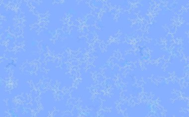 Yapay zeka formlarıyla hafif BLUE vektör arkaplanı. Renkli yapay zeka yapısı, eğimli çizgiler ve noktalar. Zeka ve yenilik reklamları için şablon.