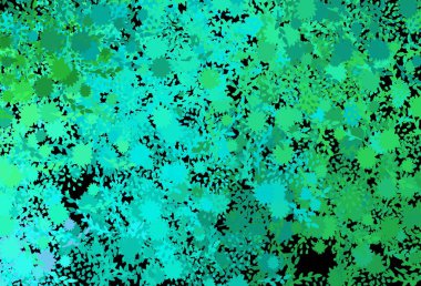 Rastgele şekilli koyu yeşil vektör deseni. Modern tarzda değişen renkli kaotik formlar. Kartvizitiniz için modern tasarım.