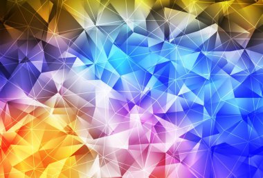 Üçgen biçiminde hafif çokrenkli vektör dokusu. Üçgen şekilli ışıltılı soyut çizimler. Web siteniz için basit tasarım.