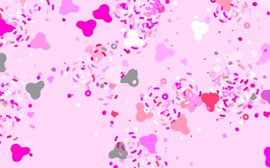 Rastgele şekilli açık mor vektör deseni. Rastgele şekillerle soyut tarzda dekoratif tasarım. Kartvizitiniz için modern tasarım.