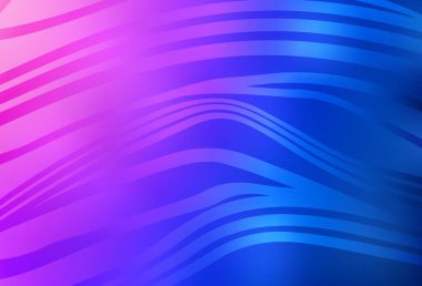 Açık pembe, ince çizgili mavi vektör dokusu. Kavisli çizgilerden oluşan parlak bir illüstrasyon. Tasarımınız için desen.