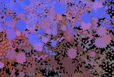 Açık mavi, Memphis şekilli sarı vektör arkaplan. Modern tarzda değişen renkli kaotik formlar. Kartvizitiniz için modern tasarım.