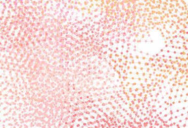 Açık Pembe, sarı vektör arkaplan ve daireler şeklinde çokgen. Daireleri olan güzel bir illüstrasyon, doğa tarzında üçgenler. Reklamlar için desen.