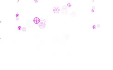 Küreli açık pembe vektör deseni. Renkli su damlaları olan modern soyut çizimler. İş ilanınız için tasarım.