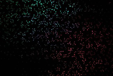 Koyu yeşil, kırmızı vektör şablonu, kristaller, üçgenler. Doğa tarzında üçgenleri olan güzel bir çizim. Kartvizitiniz için modern tasarım.