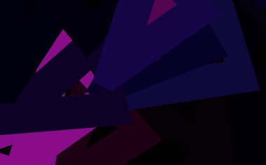 Çokgen şekilli koyu pembe vektör deseni. Üçgen şekilli ışıltılı soyut çizimler. Broşürler, broşürler için desen