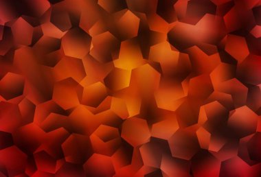 Koyu kırmızı, sarı vektör çokgen arkaplan. Üçgenli renkli soyut çizimler. Bir markanın arkaplanı için desen.