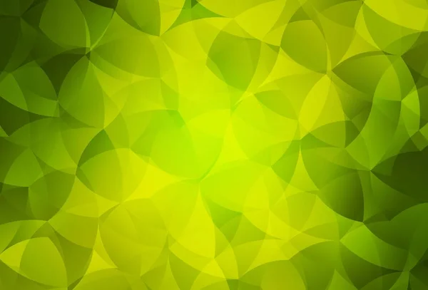 Verde Claro Textura Triángulos Gradiente Vectorial Amarillo Ilustración Colorida Estilo — Archivo Imágenes Vectoriales