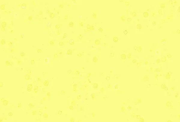 Světle Žlutá Vektorová Šablona Organickou Moučkou Dekorativní Ilustrace Jídlem Abstraktní — Stockový vektor