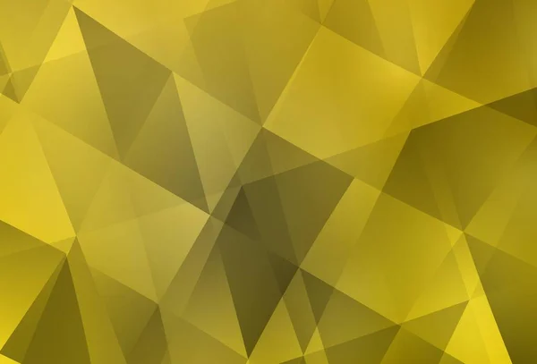 Hellgelber Vektor Polygon Abstrakter Hintergrund Leuchtend Bunte Illustration Mit Dreiecken — Stockvektor