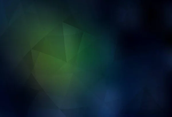 Темно Зеленый Вектор Сияющий Треугольником Яркая Красочная Иллюстрация Треугольниками Совершенно — стоковый вектор