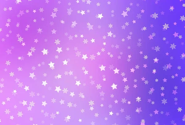 Светло Фиолетовый Вектор Искушают Ледяные Снежинки Звезды Современная Геометрическая Абстрактная — стоковый вектор