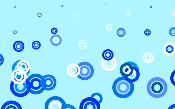 Hellblaues Grünes Vektorlayout Mit Kreisformen Unscharfe Blasen Auf Abstraktem Hintergrund — Stockvektor