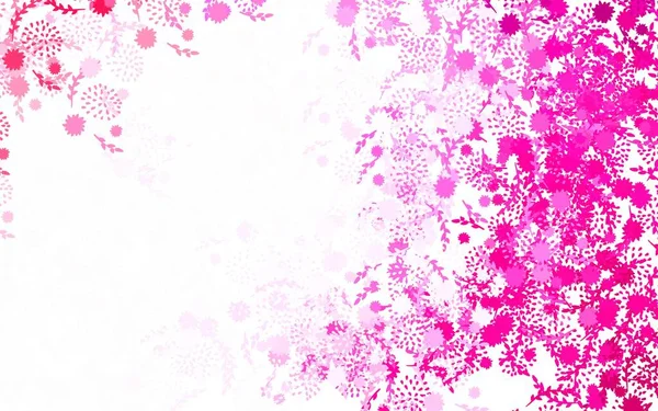 Light Purple Pink Vector Abstract Background Flowers Illustrazione Astratta Con — Vettoriale Stock