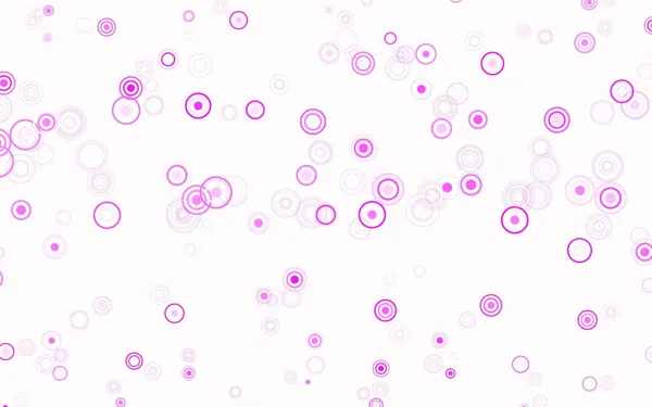 Светло Розовая Векторная Текстура Дисками Абстрактная Иллюстрация Цветными Пузырями Стиле — стоковый вектор