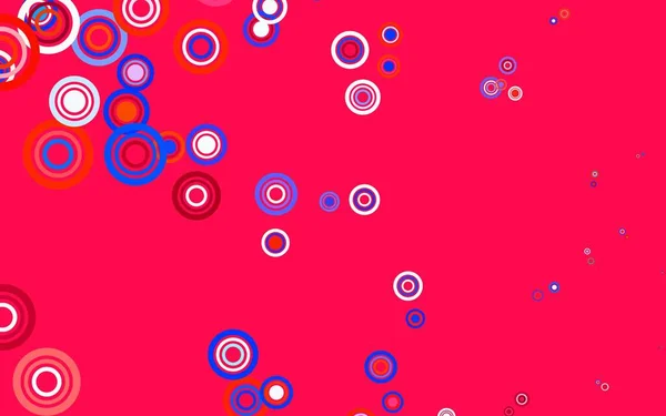 Синий Красный Вектор Искушают Кругами Абстрактная Иллюстрация Цветными Пузырями Стиле — стоковый вектор