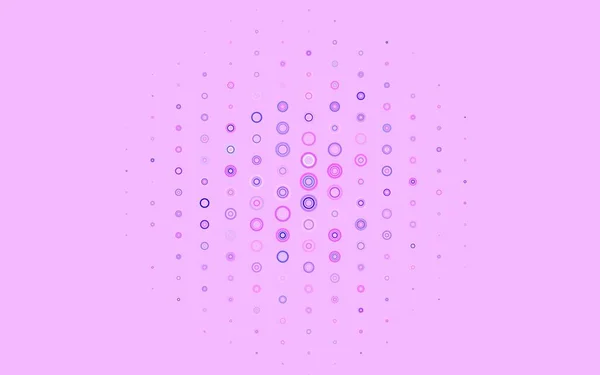 Light Purple Vector Layout Circle Shapes Glitter Abstract Illustration Blurred — Stock Vector