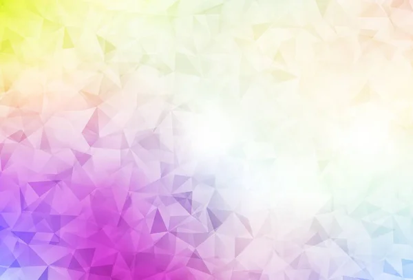 Licht Multicolor Vector Stralende Driehoekige Achtergrond Elegante Heldere Veelhoekige Illustratie — Stockvector