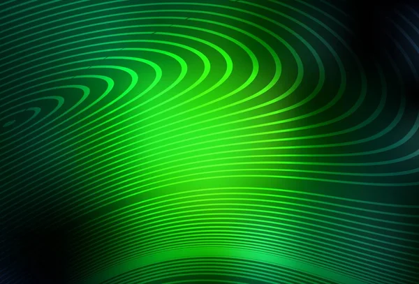带有曲线的深绿色矢量图案 以简洁的曲线风格呈现彩色插图 你的设计模式 — 图库矢量图片