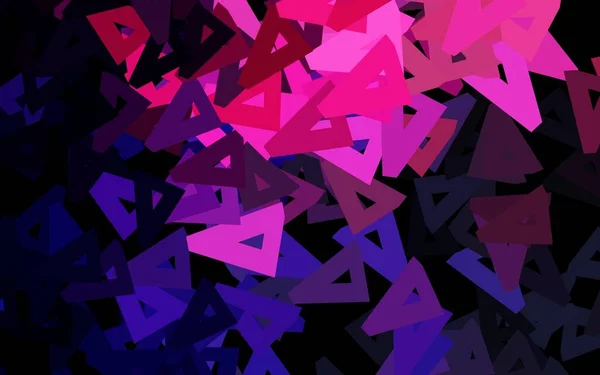 深紫色 粉红矢量背景与多边形风格 带有彩色三角形的现代抽象图解 手机的背景 — 图库矢量图片