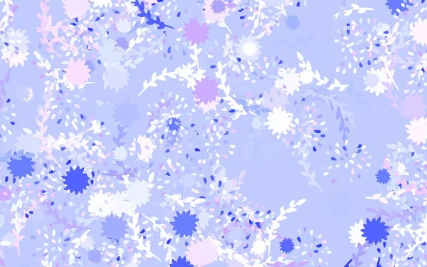 Rosa Claro Azul Vector Diseño Abstracto Con Flores Ilustración Colores — Vector de stock
