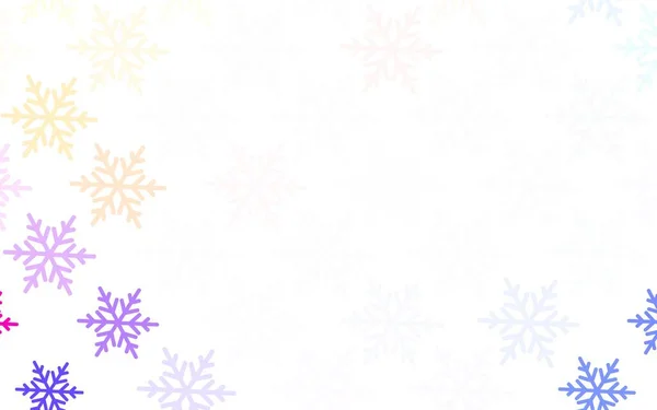 Hellblauer Gelber Vektorhintergrund Urlaubsstil Eine Kluge Illustration Mit Weihnachtlichen Elementen — Stockvektor