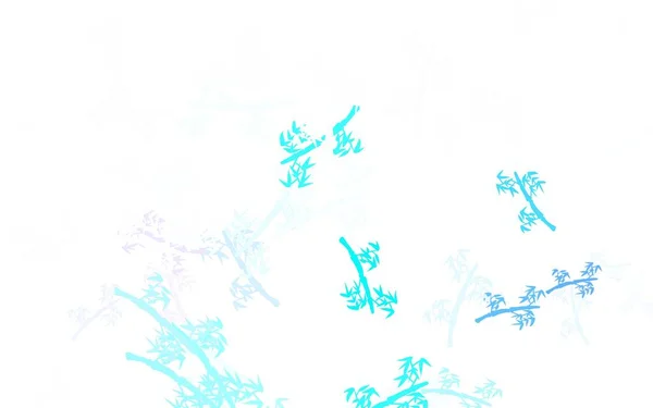 浅蓝色矢量点缀背景与分枝 白色背景的印度风格装饰设计 童书多彩的图案 — 图库矢量图片