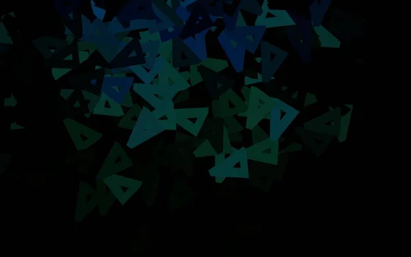 Dunkelgrünes Vektormuster Mit Polygonalem Stil Dreiecke Auf Abstraktem Hintergrund Mit — Stockvektor