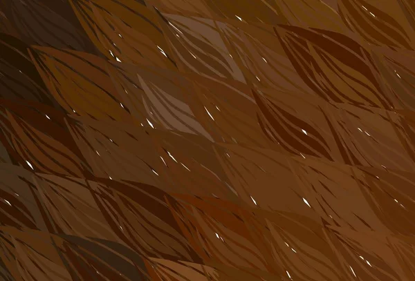 Темно Оранжевый Векторный Фон Мокрыми Линиями Окружная Абстрактная Иллюстрация Градиентом — стоковый вектор