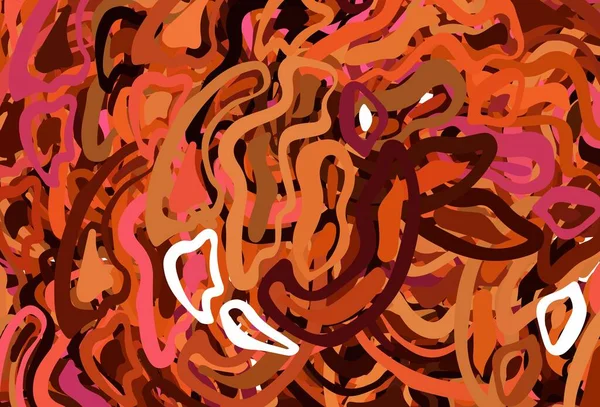 Темно Красный Векторный Фон Мокрыми Линиями Яркая Иллюстрация Состоящая Изогнутых — стоковый вектор