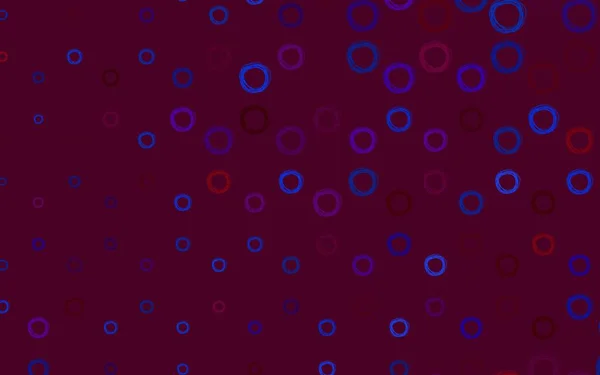 Jasnoniebieski Czerwony Wzór Wektora Okręgami Nowoczesna Abstrakcyjna Ilustracja Kolorowymi Kroplami — Wektor stockowy