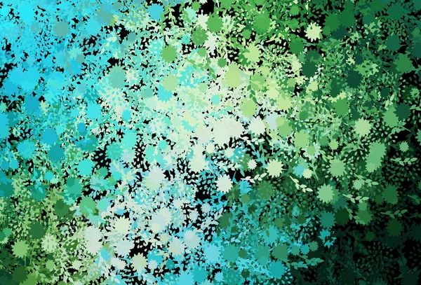 Modèle Vectoriel Bleu Foncé Vert Avec Des Formes Chaotiques Illustration — Image vectorielle