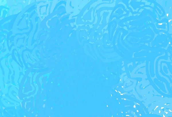 Bleu Clair Motif Vectoriel Vert Avec Lignes Courbes Illustration Dégradée — Image vectorielle