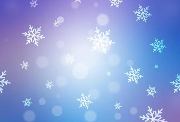 Lichtroze Blauwe Vector Patroon Kerststijl Een Kleurrijk Ontwerp Kerststijl Met — Stockvector