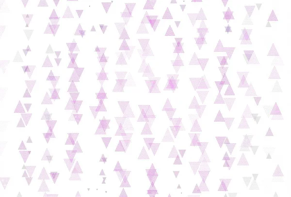 Modelo Vetor Rosa Claro Com Cristais Triângulos Glitter Ilustração Abstrata — Vetor de Stock