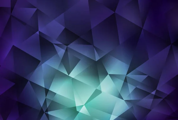 Modello Triangoli Gradiente Vettoriale Blu Scuro Verde Illustrazione Geometrica Stile — Vettoriale Stock