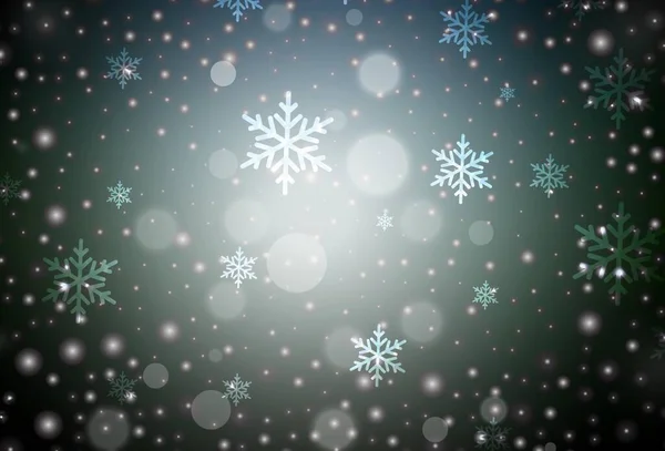 Xmas形式のダークグリーンベクトル背景 グラデーションのクリスマス要素を持つスマートイラスト 大学振興のためのスマートデザイン — ストックベクタ