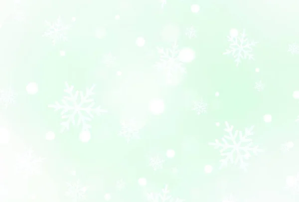 Светло Зеленый Векторный Фон Стиле Рождества Простая Градиентная Иллюстрация Рождественскими — стоковый вектор