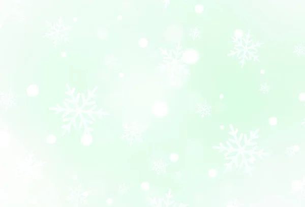 Fondo Vectorial Verde Claro Estilo Navidad Ilustración Gradiente Simple Con — Vector de stock