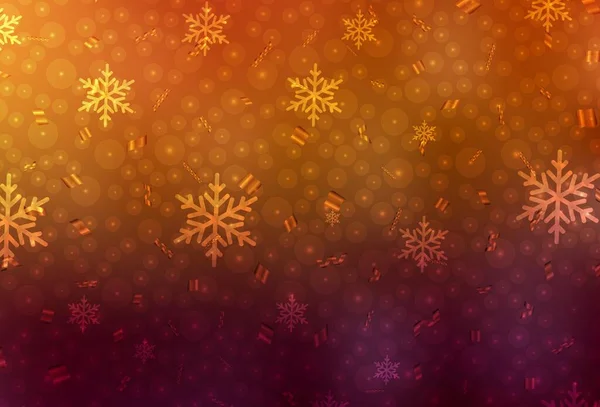圣诞风格的深橙色矢量图案 闪烁着圣诞球的图解 大学海报 横幅的最佳设计 — 图库矢量图片