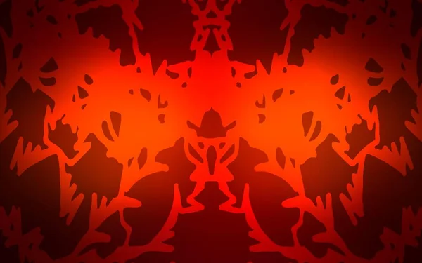 Темно Червоний Вектор Каракулі Яскравий Візерунок Барвисті Ілюстрації Абстрактному Стилі — стоковий вектор